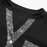 Ada - Lehká blůza s flitrovými knoflíky