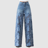 Britta - Dámské džíny s krajkou a patchworkem