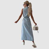 Ayleen - Maxi Denim Šaty