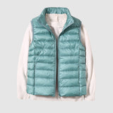 Iris - Nová zimní vesta s bílými kachními peřím