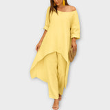 Asymetrický Set Lehká Vzdušná Linie Nadčasová Elegance