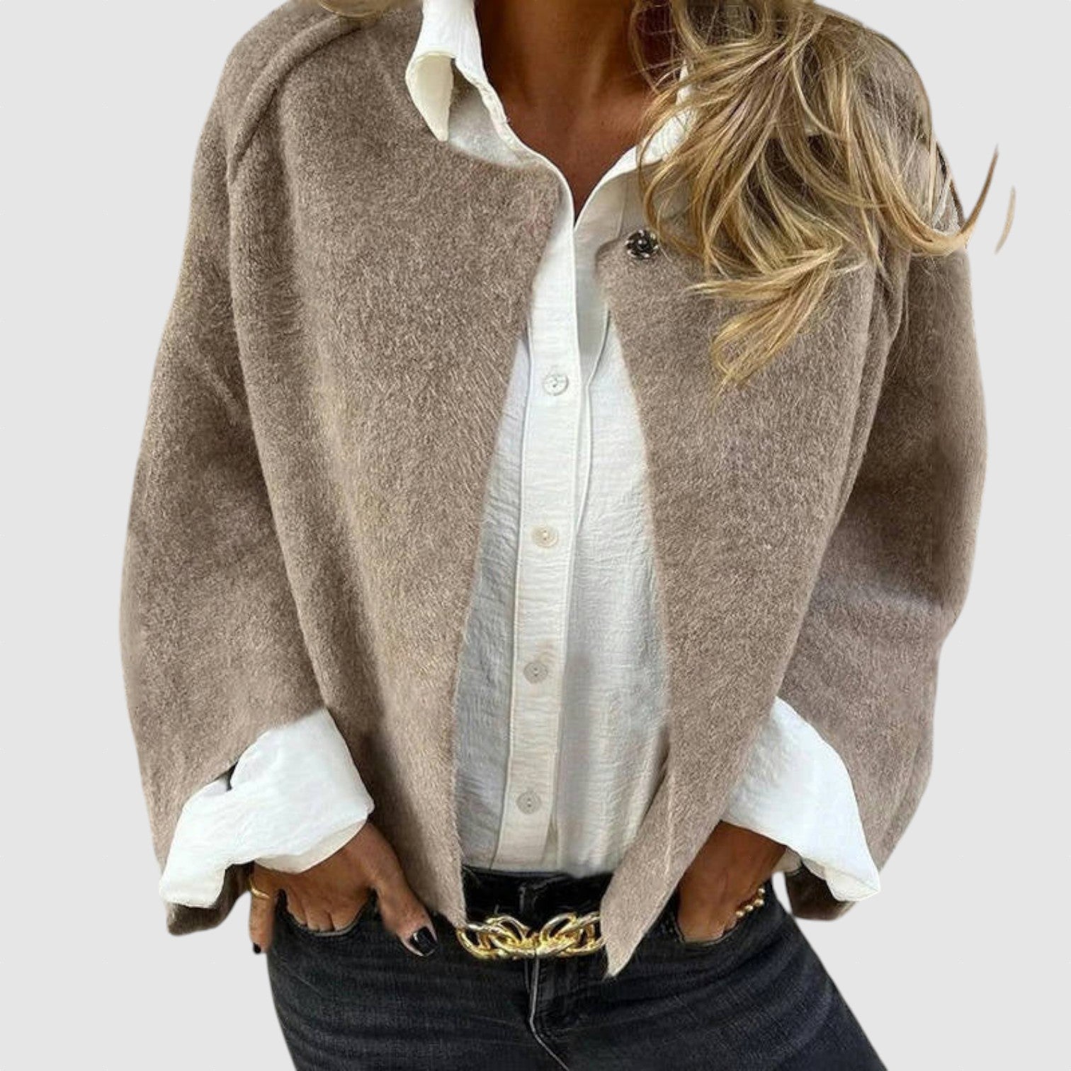 Johanna - Elegantní cardigan s kulatým výstřihem