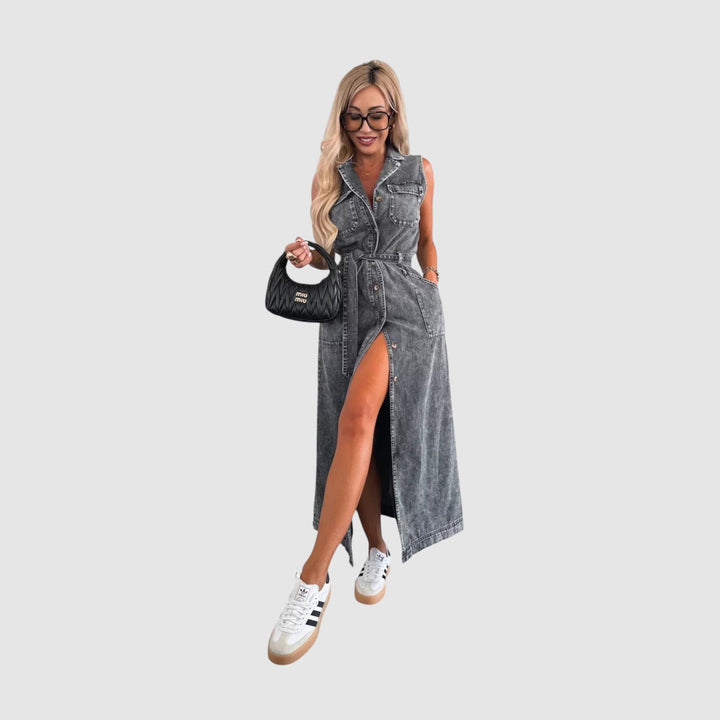 Ayleen - Maxi Denim Šaty