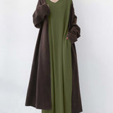 Serenya – módní šaty s dlouhými rukávy a výstřihem do V