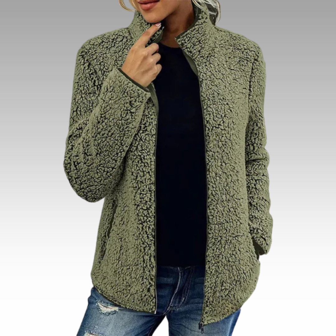 Silvia – elegantní volná fleecová bunda