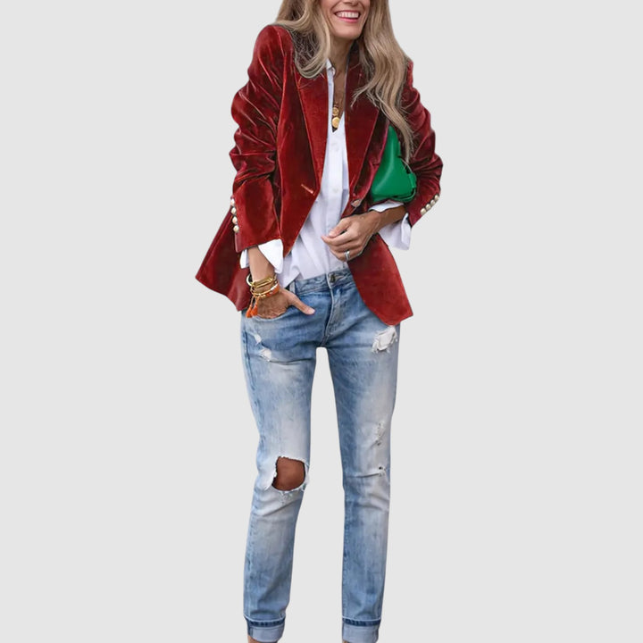 Julia - ELEGANTNÍ SAMETOVÁ BUNDA