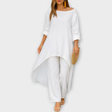 Asymetrický Set Lehká Vzdušná Linie Nadčasová Elegance