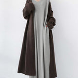 Serenya – módní šaty s dlouhými rukávy a výstřihem do V