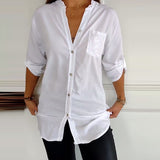 Ada - Lehká blůza s flitrovými knoflíky