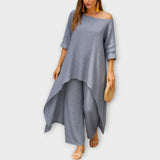 Asymetrický Set Lehká Vzdušná Linie Nadčasová Elegance