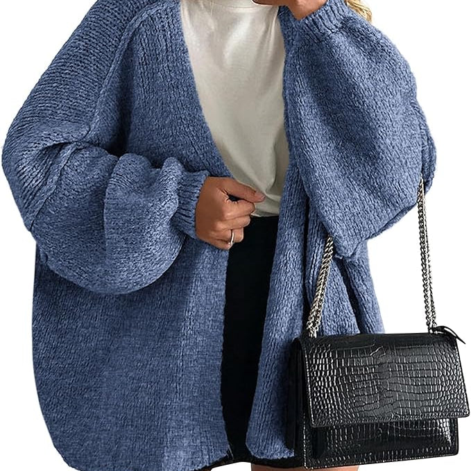 Cara - Lehký pletený kardigan s balónovými rukávy