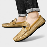 Antonin - Woven Buckle Leather Loafers