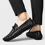 Antonin - Woven Buckle Leather Loafers
