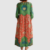 Aurora  Dlouhé, květinové vintage šaty