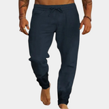 Rune - Uvolněné lněné kalhoty s tkaničkami