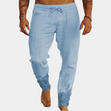 Rune - Uvolněné lněné kalhoty s tkaničkami