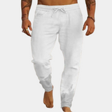 Rune - Uvolněné lněné kalhoty s tkaničkami