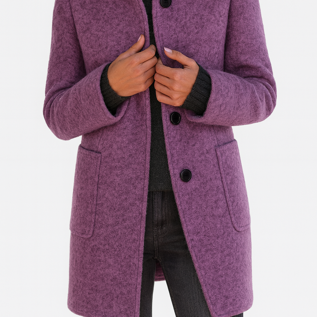 Finja - Klasický zimní kabát s stojáčkem