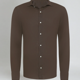 Esenciální Lněná Košile - Tmavě Hnědá