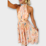 Elegantní Maxi Šaty se Zavazováním u Krku pro Příležitosti