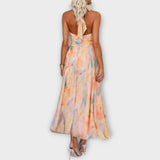 Elegantní Maxi Šaty se Zavazováním u Krku pro Příležitosti