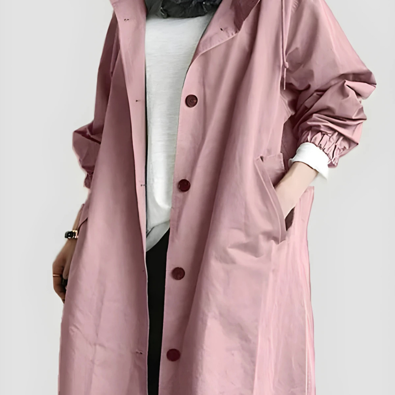 Icone - Elegantní kabát – lehký a pohodlný kabát s kapucí do každého počasí