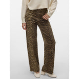 VERO MODA dámské džíny VMTESSA - Stříbrný Mýval Leopard