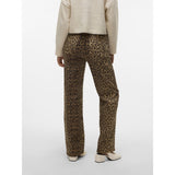 VERO MODA dámské džíny VMTESSA - Stříbrný Mýval Leopard