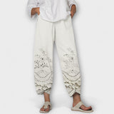 Chloe – Elegantní tištěné krajkové kalhoty