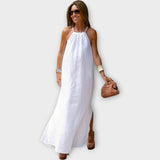 Vzdušné Maxi Šaty S Minimalistickým Designem Pro Každý Den