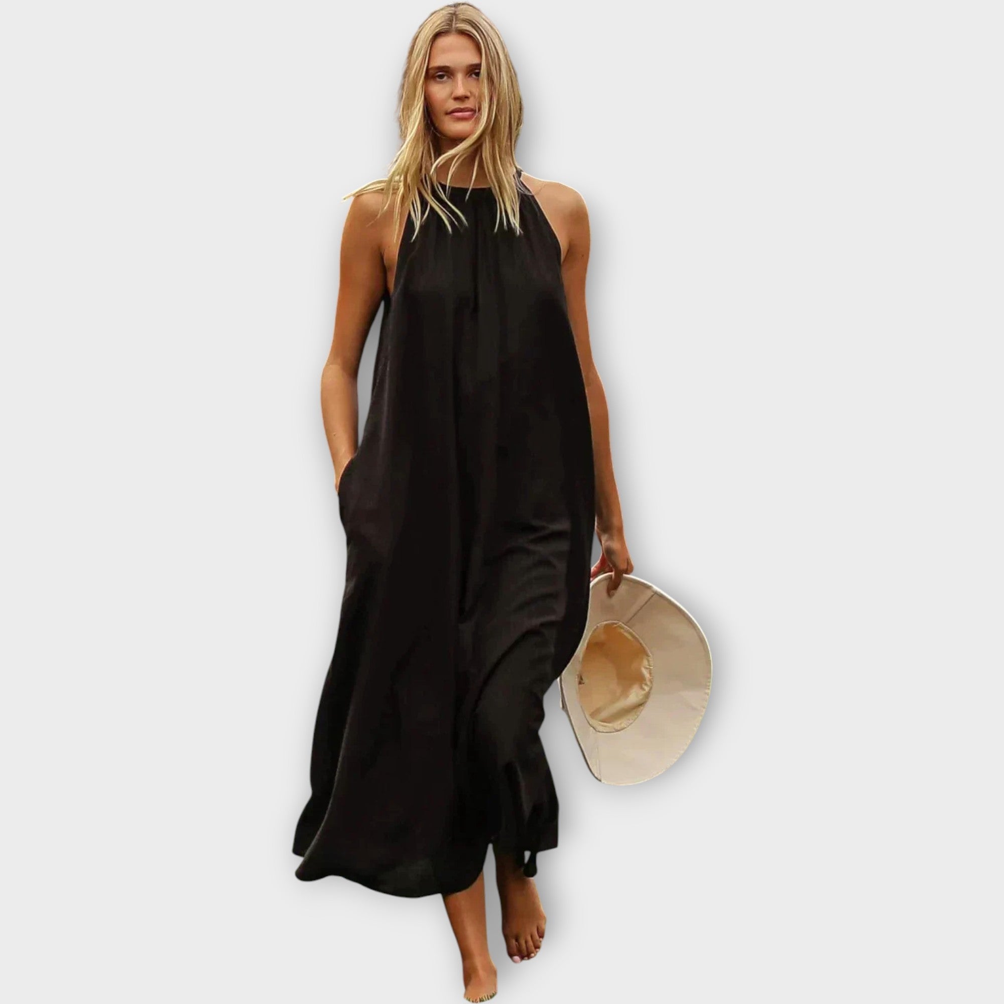 Vzdušné Maxi Šaty S Minimalistickým Designem Pro Každý Den