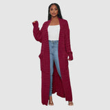 Theodora - V-krk Dlouhý volnočasový cardigan