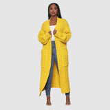 Theodora - V-krk Dlouhý volnočasový cardigan