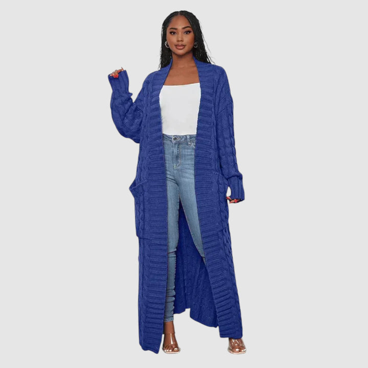 Theodora - V-krk Dlouhý volnočasový cardigan