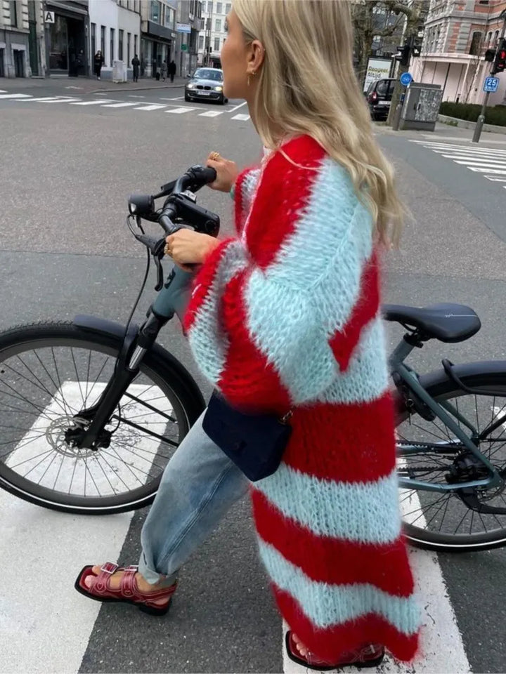 Sue - Velký Plyšový Dlouhý Cardigan