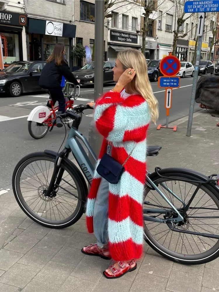 Sue - Velký Plyšový Dlouhý Cardigan