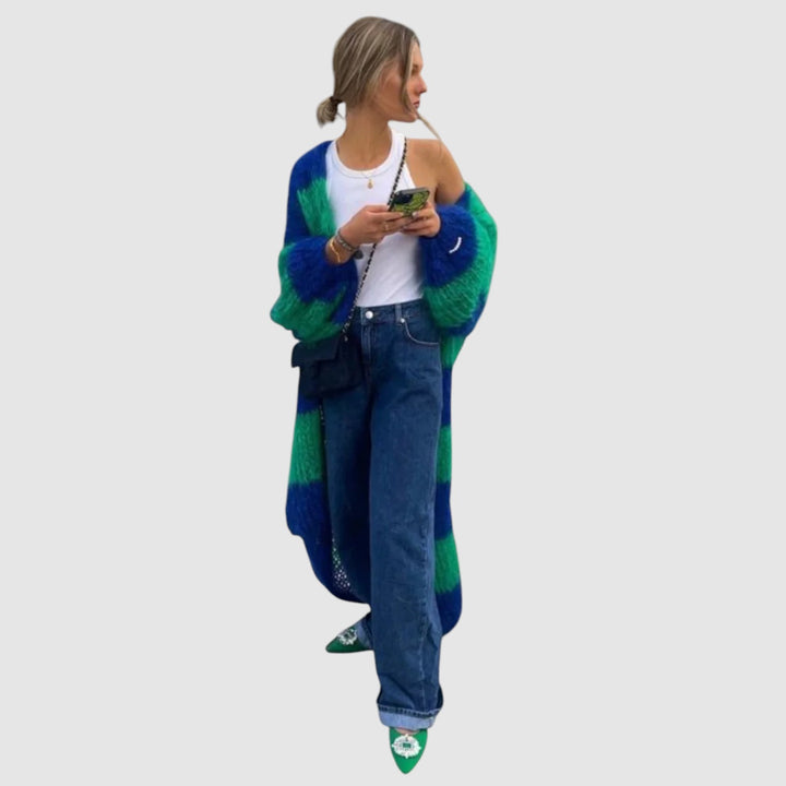 Sue - Velký Plyšový Dlouhý Cardigan
