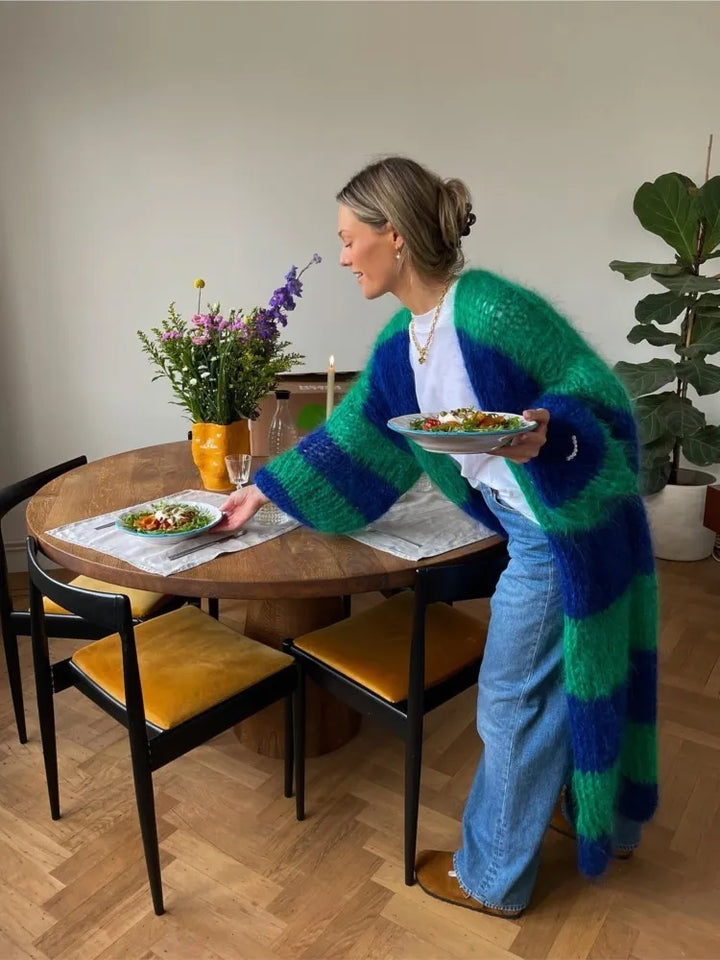 Sue - Velký Plyšový Dlouhý Cardigan