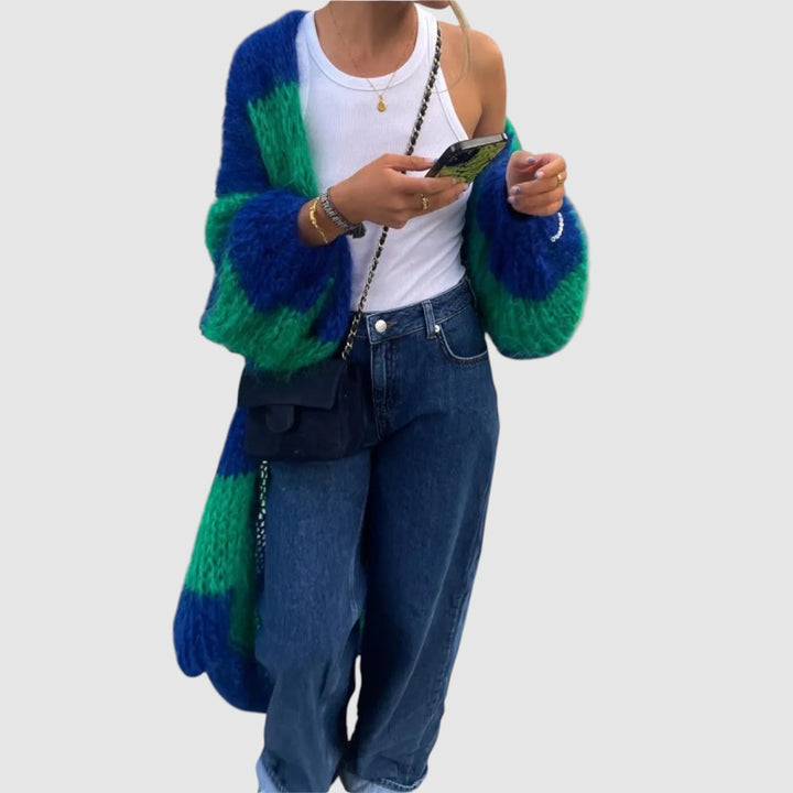 Sue - Velký Plyšový Dlouhý Cardigan