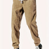 Esben - Pánské Casual a Pohodlné Pruhované Kalhoty