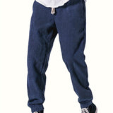 Esben - Pánské Casual a Pohodlné Pruhované Kalhoty