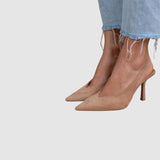 Marlena - Nude Slingback-Pumpy s jemným podpatkem