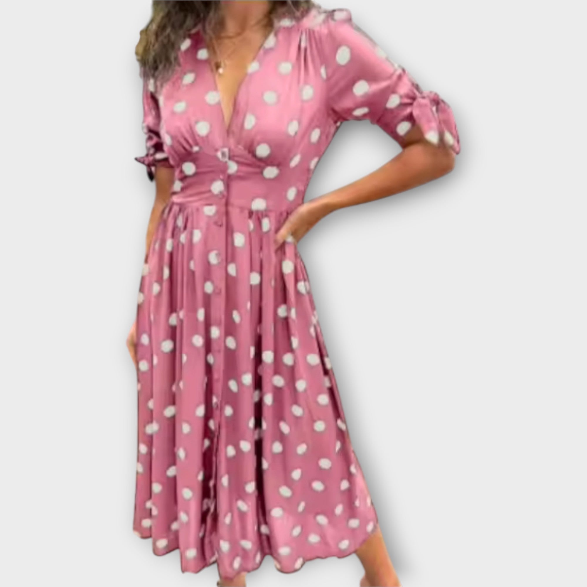 Elegantní Midi Šaty S Vzdušnou Siluetou A Pohybem Elegantním